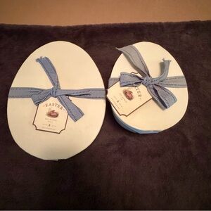 Pottery Barn Easter Egg plates and bowls
